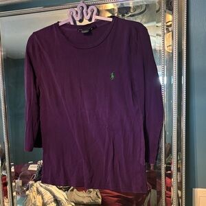 Ralph Lauren Sport Purple Tee with Green Accent